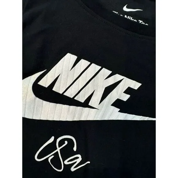 The Nike Tee‎ Women's Black White Running Tank Top L Large NWOT Dri Fit - Picture 3 of 4